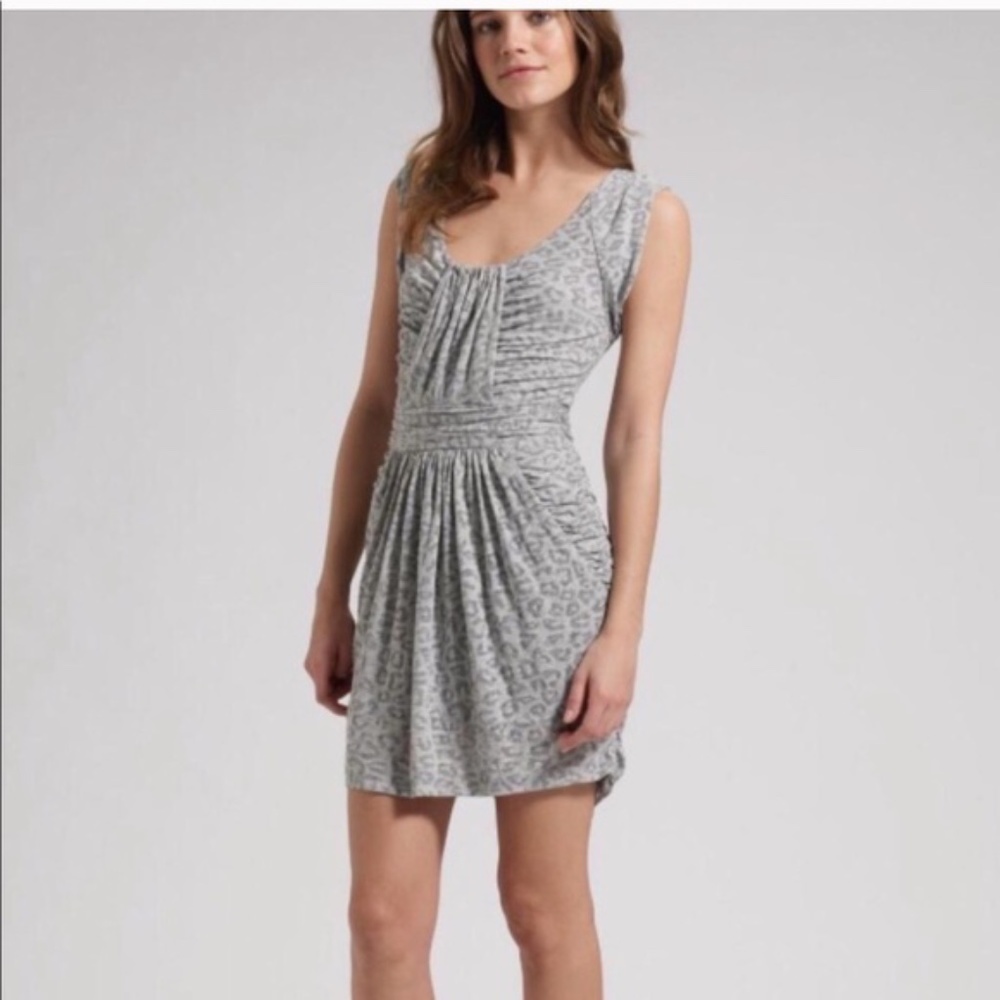 Rebecca Taylor Knit Muted Leopard Print Dress